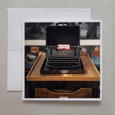 Underwood, you old Beaut! this photo card is of a vintage typewriter by photographer Jennifer Echols.